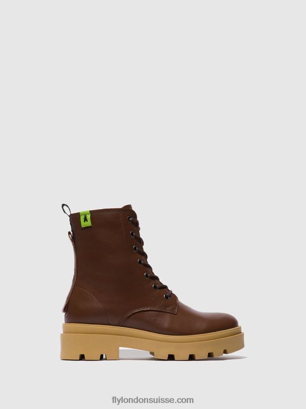 860NR163 bottines à lacets jacy881 Fly London chocolat nautique femmes