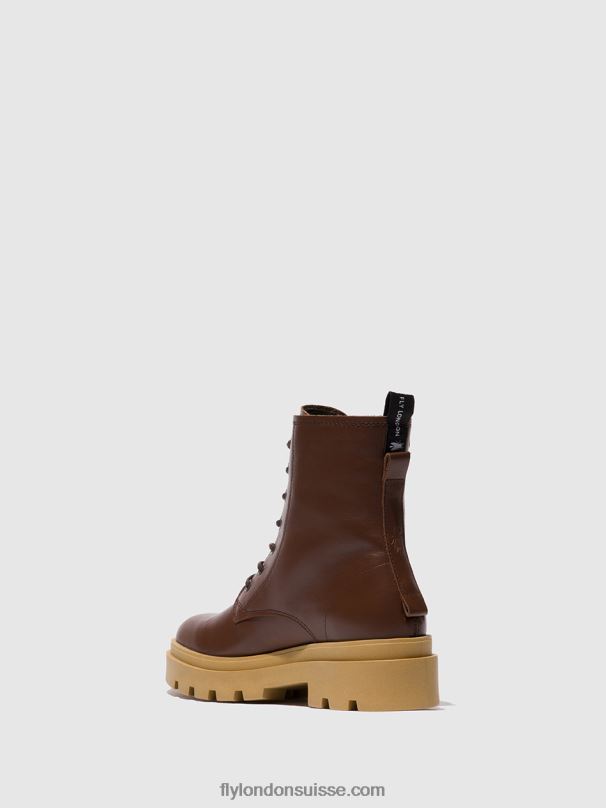 860NR163 bottines à lacets jacy881 Fly London chocolat nautique femmes