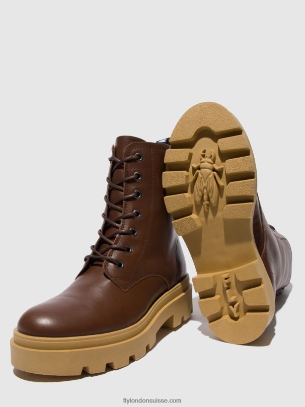 860NR163 bottines à lacets jacy881 Fly London chocolat nautique femmes
