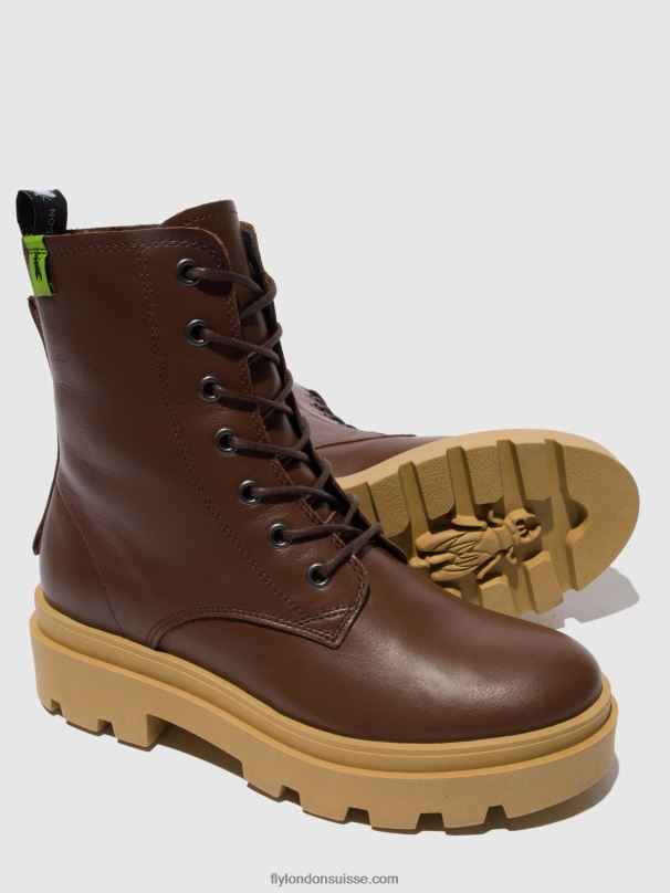 860NR163 bottines à lacets jacy881 Fly London chocolat nautique femmes