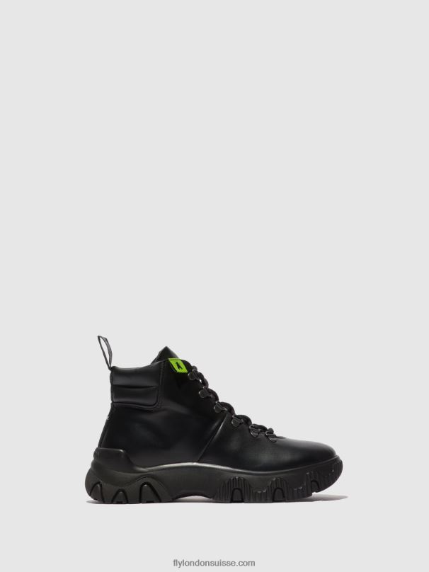 860NR166 bottines à lacets figa887 Fly London tonnerre noir femmes