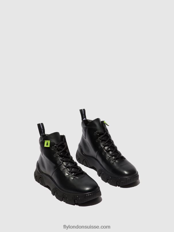 860NR166 bottines à lacets figa887 Fly London tonnerre noir femmes