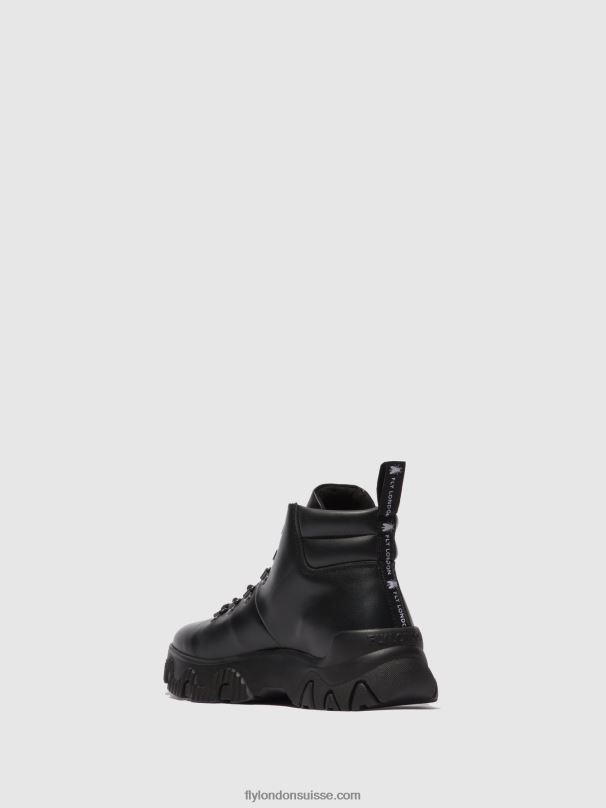 860NR166 bottines à lacets figa887 Fly London tonnerre noir femmes