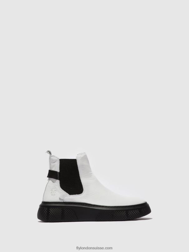 860NR169 bottines chelsea ebbe479 Fly London blanc de dublin (semelle noire) femmes