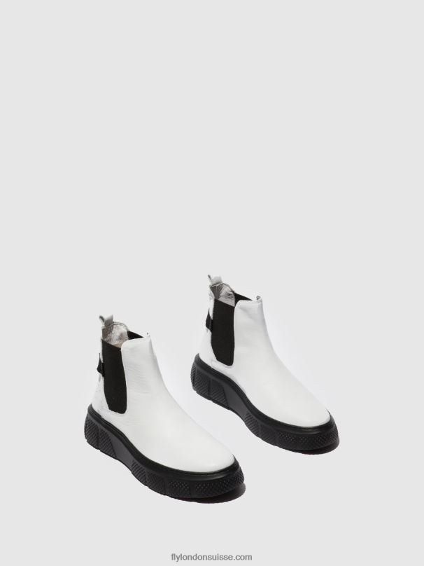 860NR169 bottines chelsea ebbe479 Fly London blanc de dublin (semelle noire) femmes
