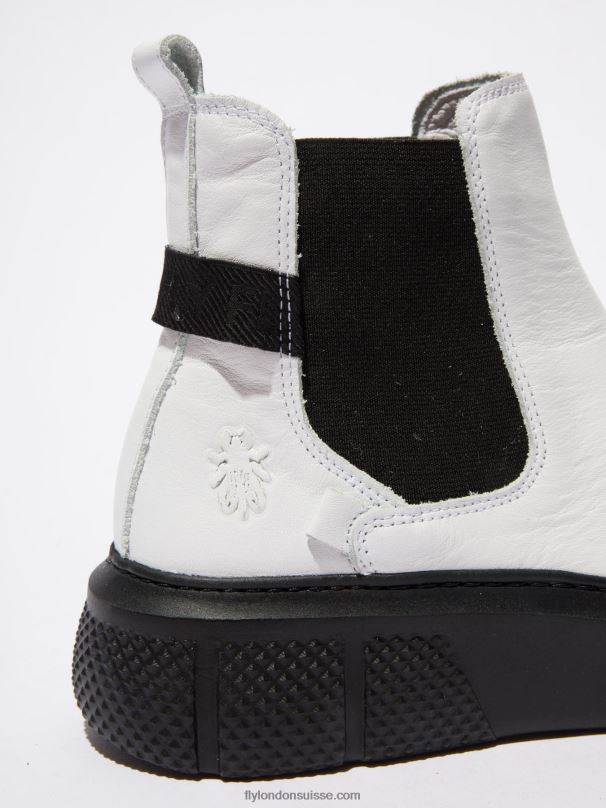 860NR169 bottines chelsea ebbe479 Fly London blanc de dublin (semelle noire) femmes