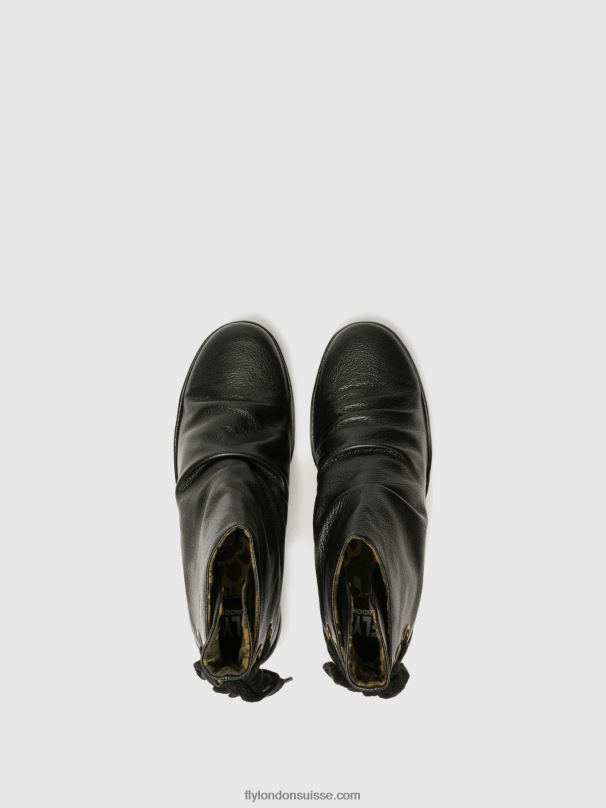 860NR16 bottines compensées Fly London yama noir femmes