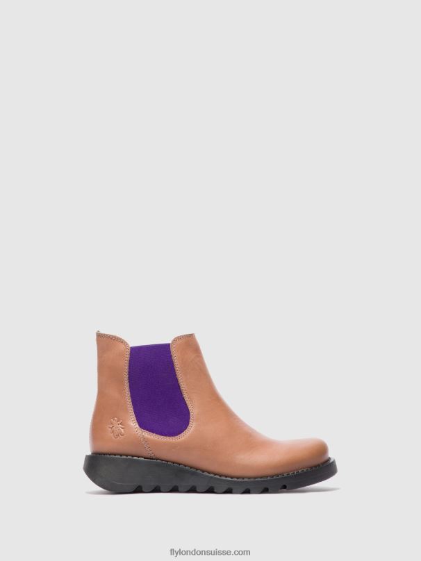 860NR177 bottines chelsea Fly London tapis salv rose (élastique violet) femmes