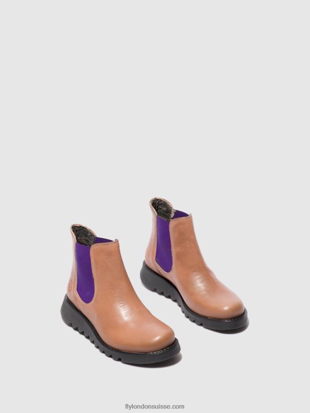 860NR177 bottines chelsea Fly London tapis salv rose (élastique violet) femmes