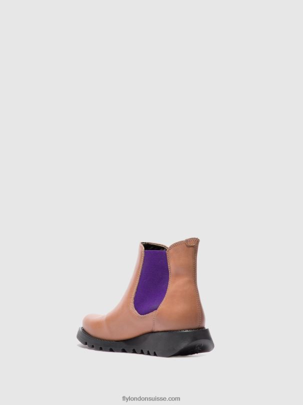 860NR177 bottines chelsea Fly London tapis salv rose (élastique violet) femmes