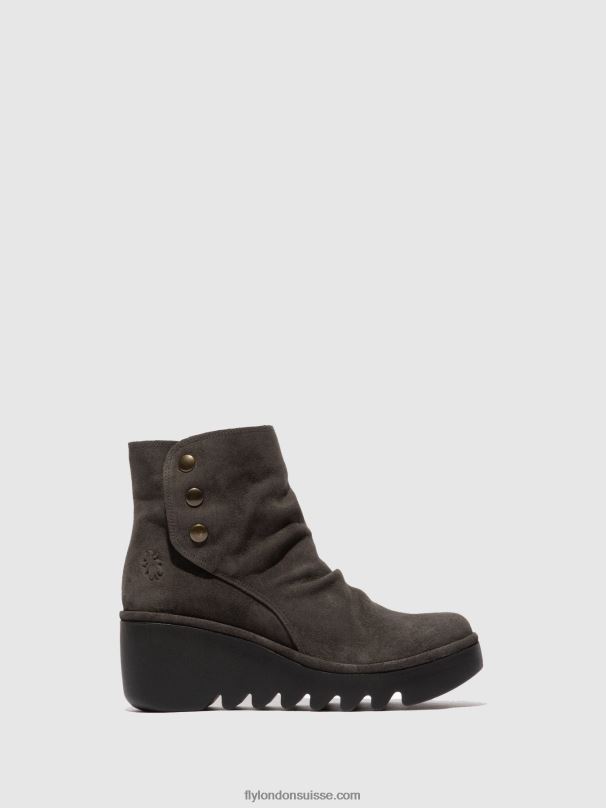 860NR183 bottines zippées brom344 Fly London diesel oléagineux femmes