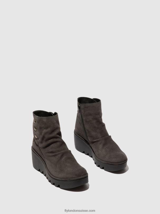 860NR183 bottines zippées brom344 Fly London diesel oléagineux femmes