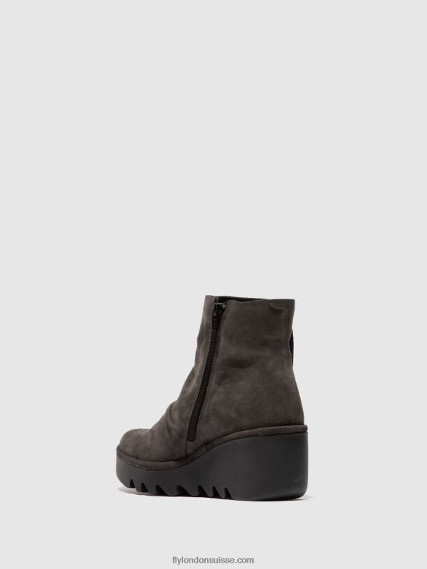 860NR183 bottines zippées brom344 Fly London diesel oléagineux femmes