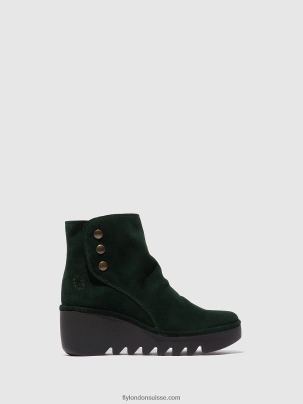 860NR184 bottines zippées brom344 Fly London forêt verte en suède femmes