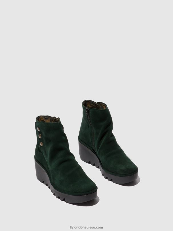860NR184 bottines zippées brom344 Fly London forêt verte en suède femmes