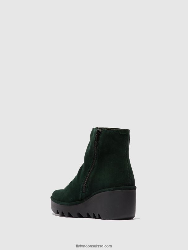 860NR184 bottines zippées brom344 Fly London forêt verte en suède femmes