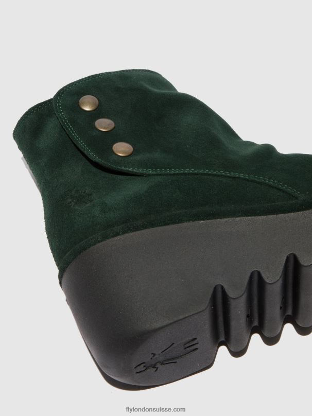 860NR184 bottines zippées brom344 Fly London forêt verte en suède femmes