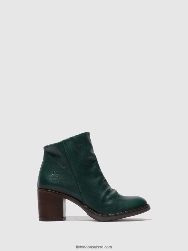 860NR186 bottines zippées bell061 Fly London forêt verte de vérone femmes