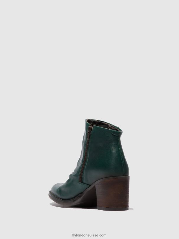 860NR186 bottines zippées bell061 Fly London forêt verte de vérone femmes