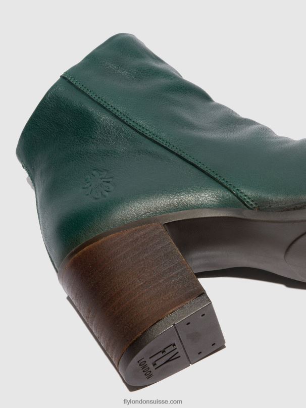 860NR186 bottines zippées bell061 Fly London forêt verte de vérone femmes