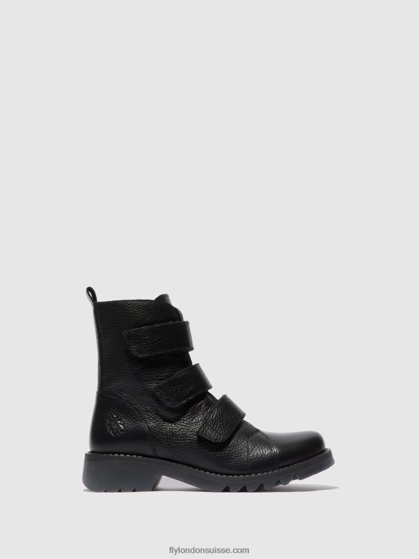 860NR189 bottines à scratch rach790 Fly London noir de rio femmes