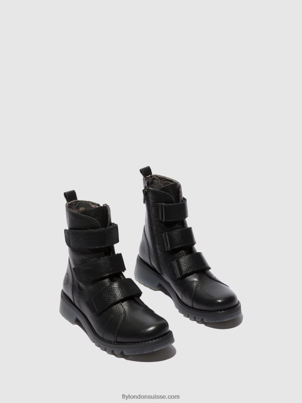 860NR189 bottines à scratch rach790 Fly London noir de rio femmes