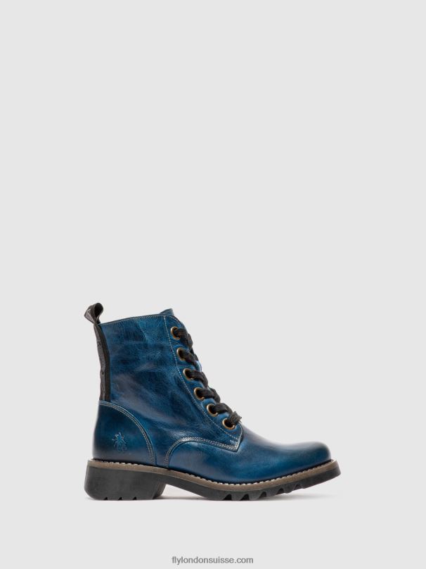 860NR193 bottines à lacets ragi539 Fly London tapis bleu roi femmes