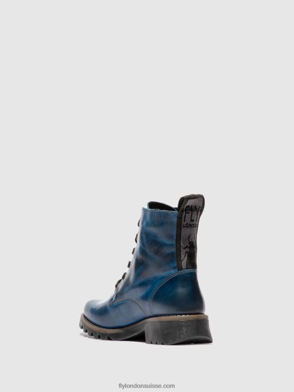 860NR193 bottines à lacets ragi539 Fly London tapis bleu roi femmes