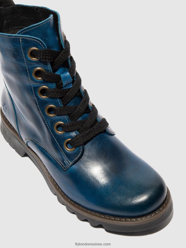 860NR193 bottines à lacets ragi539 Fly London tapis bleu roi femmes