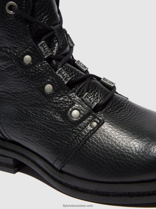 860NR198 bottines à lacets knot792 Fly London noir de rio femmes