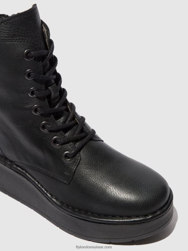 860NR199 bottines à lacets hepe239 Fly London Vérone noir femmes