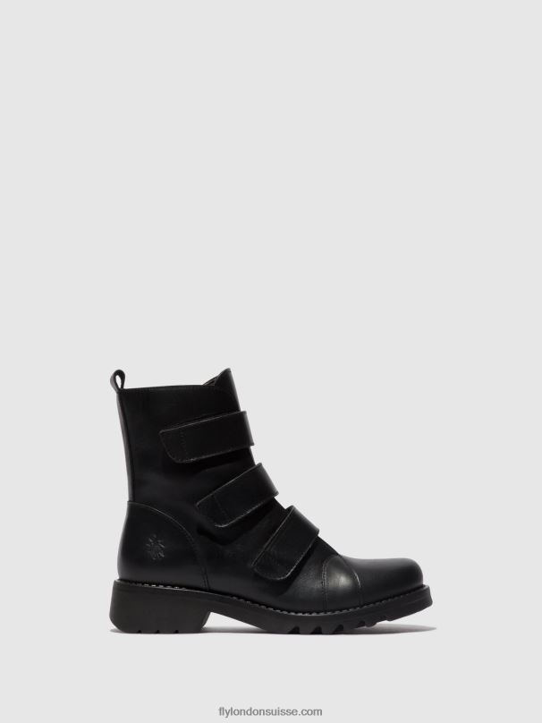 860NR19 bottines à scratch rach790 Fly London noir (tout noir) femmes