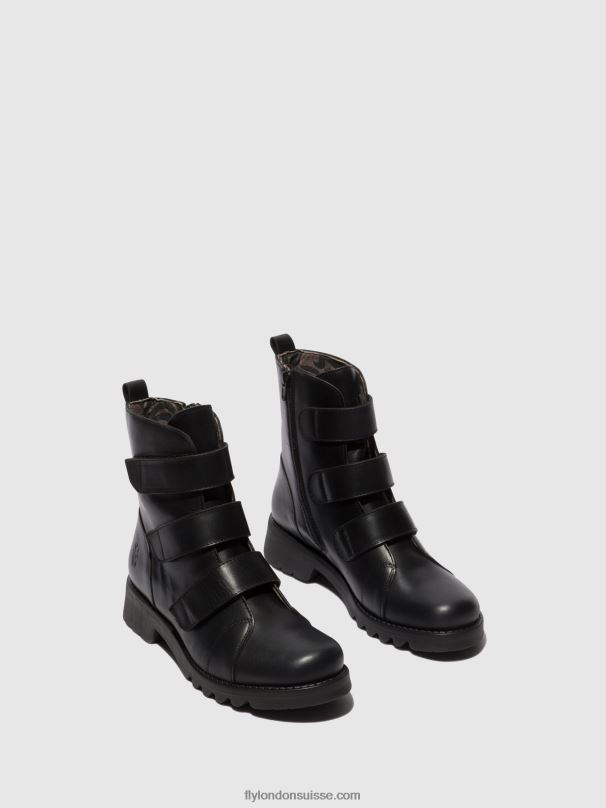 860NR19 bottines à scratch rach790 Fly London noir (tout noir) femmes