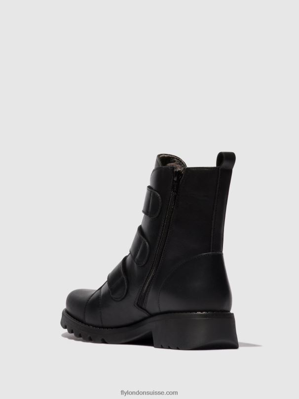 860NR19 bottines à scratch rach790 Fly London noir (tout noir) femmes