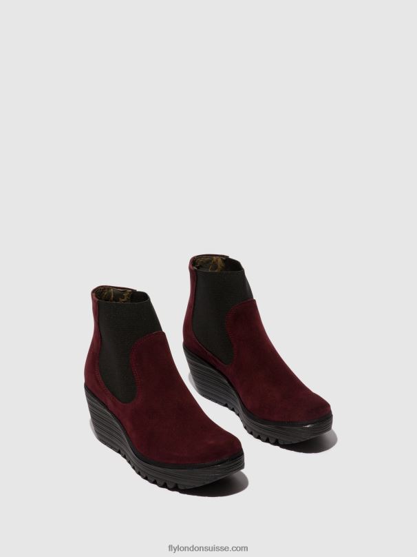 860NR1 bottines chelsea yade398 Fly London huile suède vin femmes