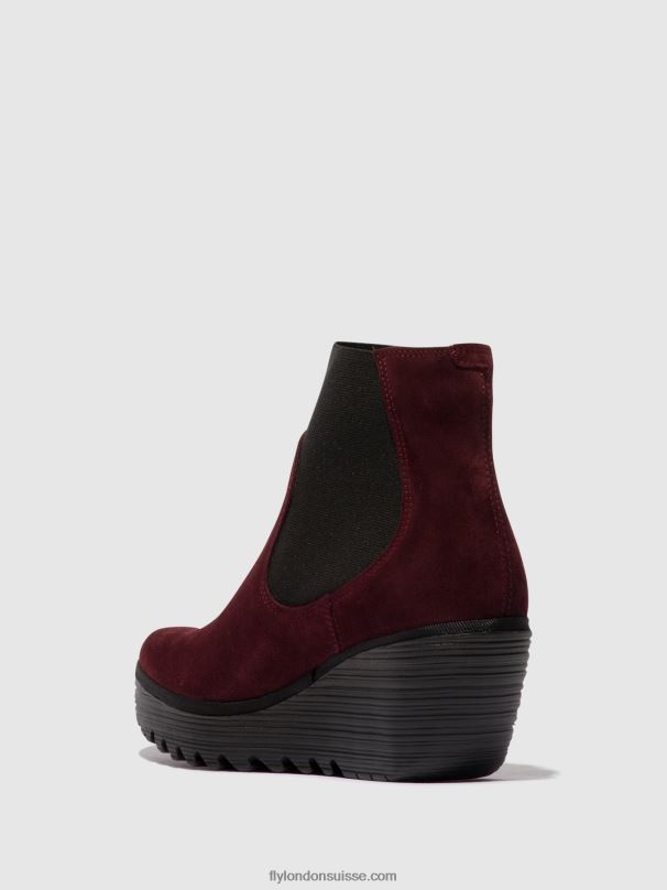860NR1 bottines chelsea yade398 Fly London huile suède vin femmes