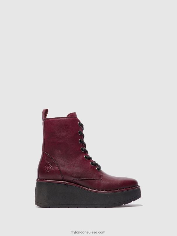 860NR201 bottines à lacets hepe239 Fly London vin de vérone femmes