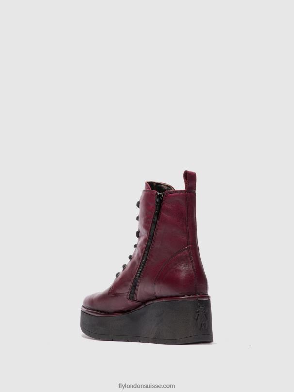 860NR201 bottines à lacets hepe239 Fly London vin de vérone femmes