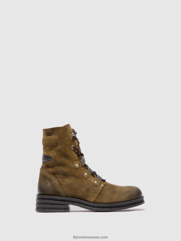 860NR202 bottines à lacets knot792 Fly London boue de suède femmes