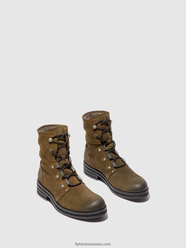 860NR202 bottines à lacets knot792 Fly London boue de suède femmes