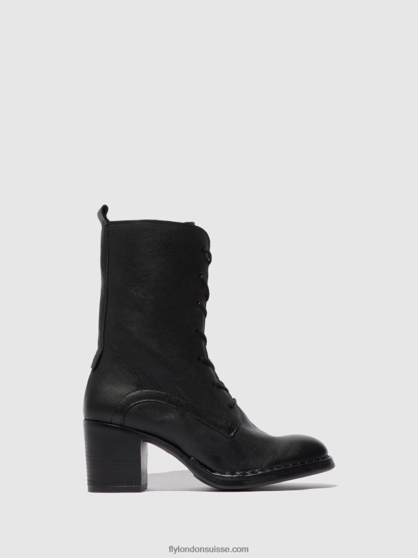 860NR208 bottines à lacets blya070 Fly London Vérone noir femmes