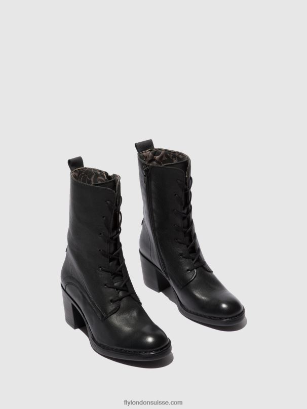 860NR208 bottines à lacets blya070 Fly London Vérone noir femmes