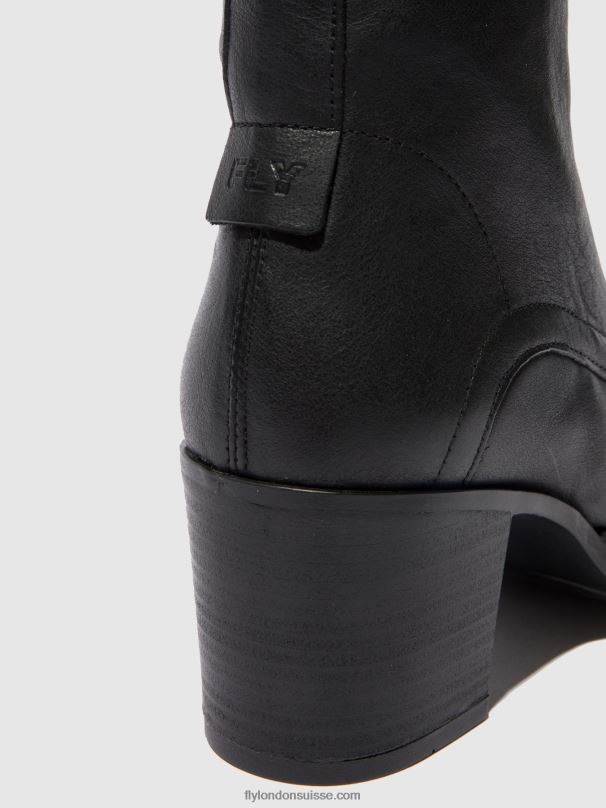860NR208 bottines à lacets blya070 Fly London Vérone noir femmes