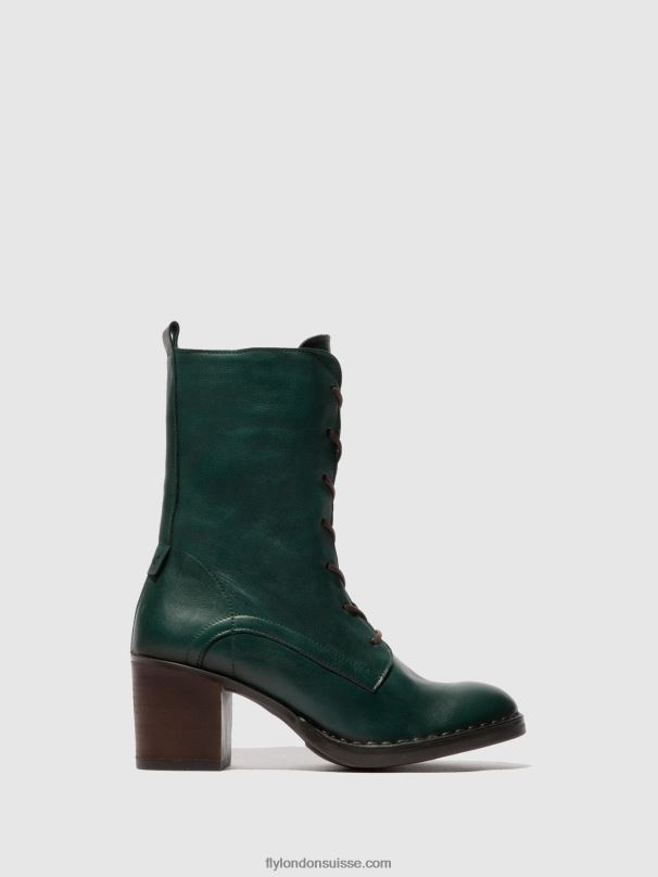 860NR209 bottines à lacets blya070 Fly London forêt verte de vérone femmes