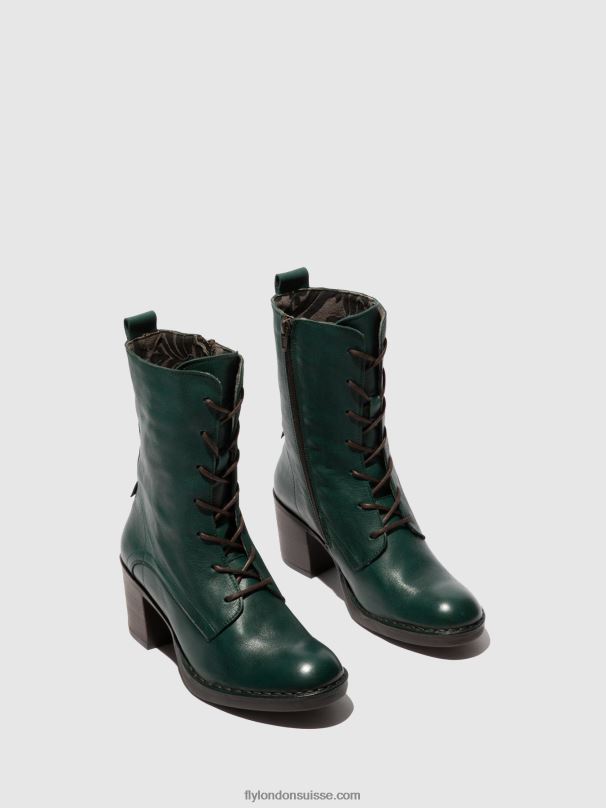 860NR209 bottines à lacets blya070 Fly London forêt verte de vérone femmes