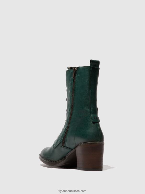 860NR209 bottines à lacets blya070 Fly London forêt verte de vérone femmes