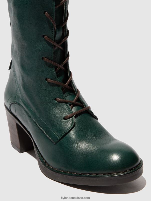 860NR209 bottines à lacets blya070 Fly London forêt verte de vérone femmes