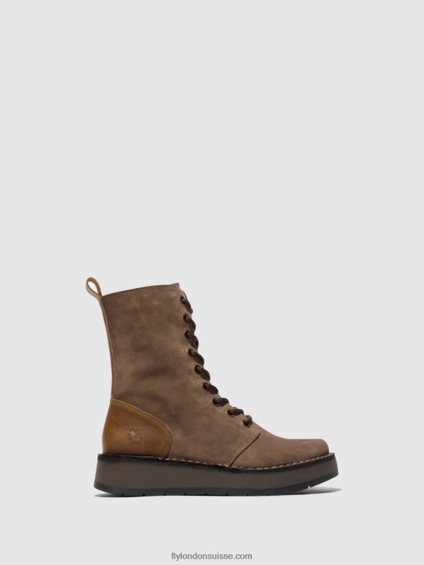 860NR20 bottines à lacets rami043 Fly London taupe/chameau femmes