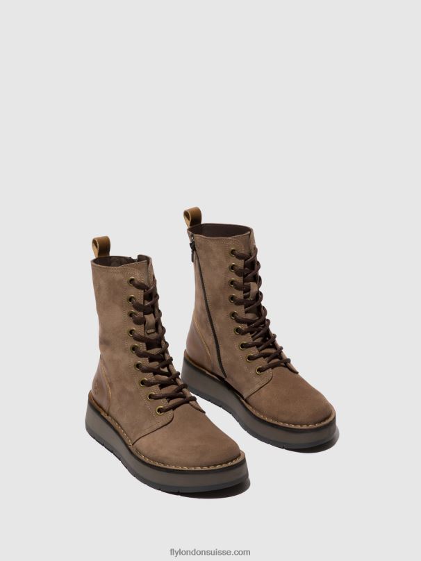 860NR20 bottines à lacets rami043 Fly London taupe/chameau femmes