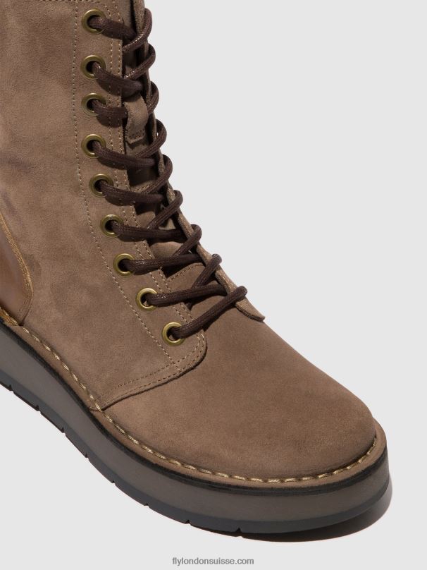 860NR20 bottines à lacets rami043 Fly London taupe/chameau femmes